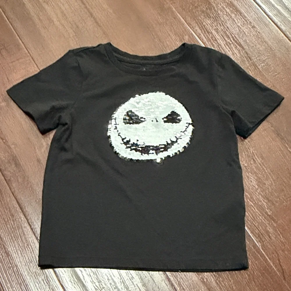 Disney Black T-Shirt with Skull Design
